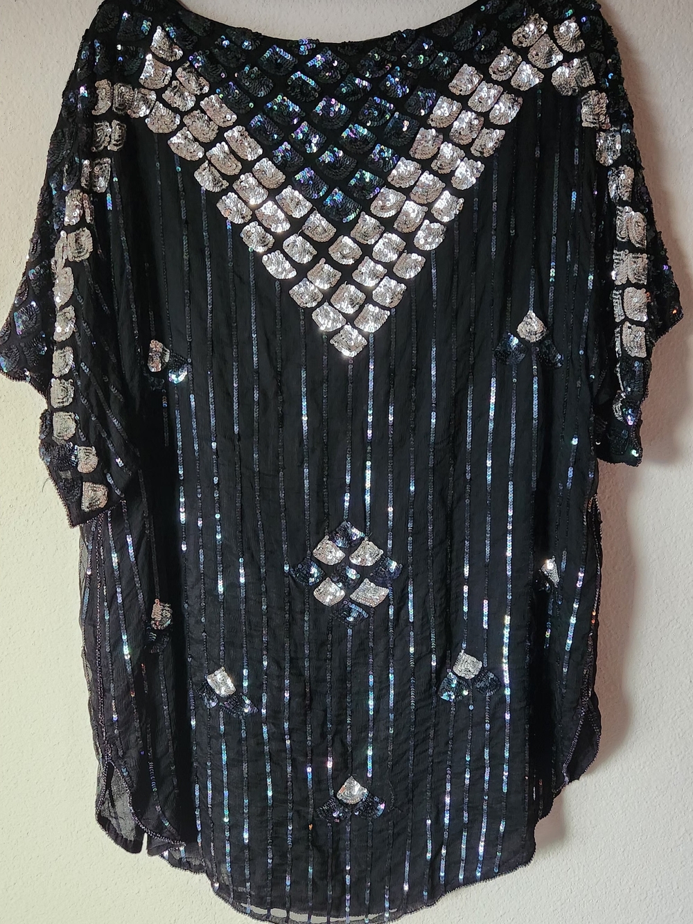 Vintage Silk Sequin Top